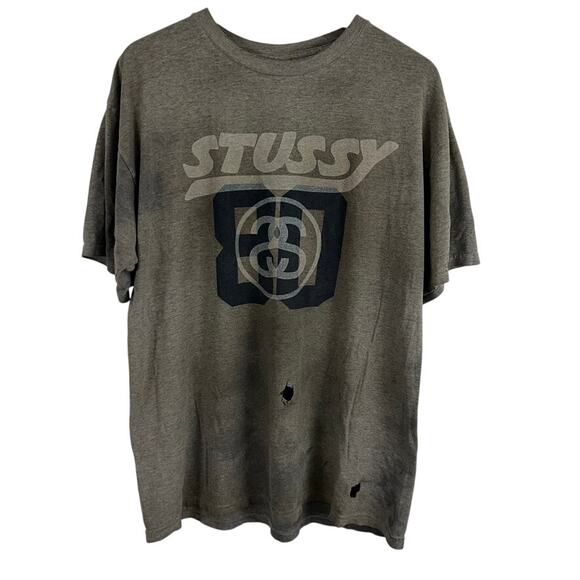 Stussy Vintage T Shirt Thrashed Holed Stained Men Size Large - Picture 1 of 13